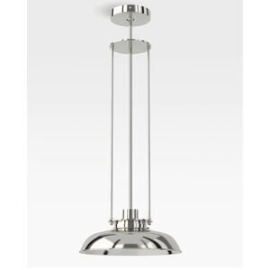 Rejuvenation 12" Ormandy Pendant Light Polished Nickel Length is 26" MINT